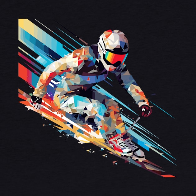 Alpin Ski Sport Game Champion Competition Abstract by Cubebox